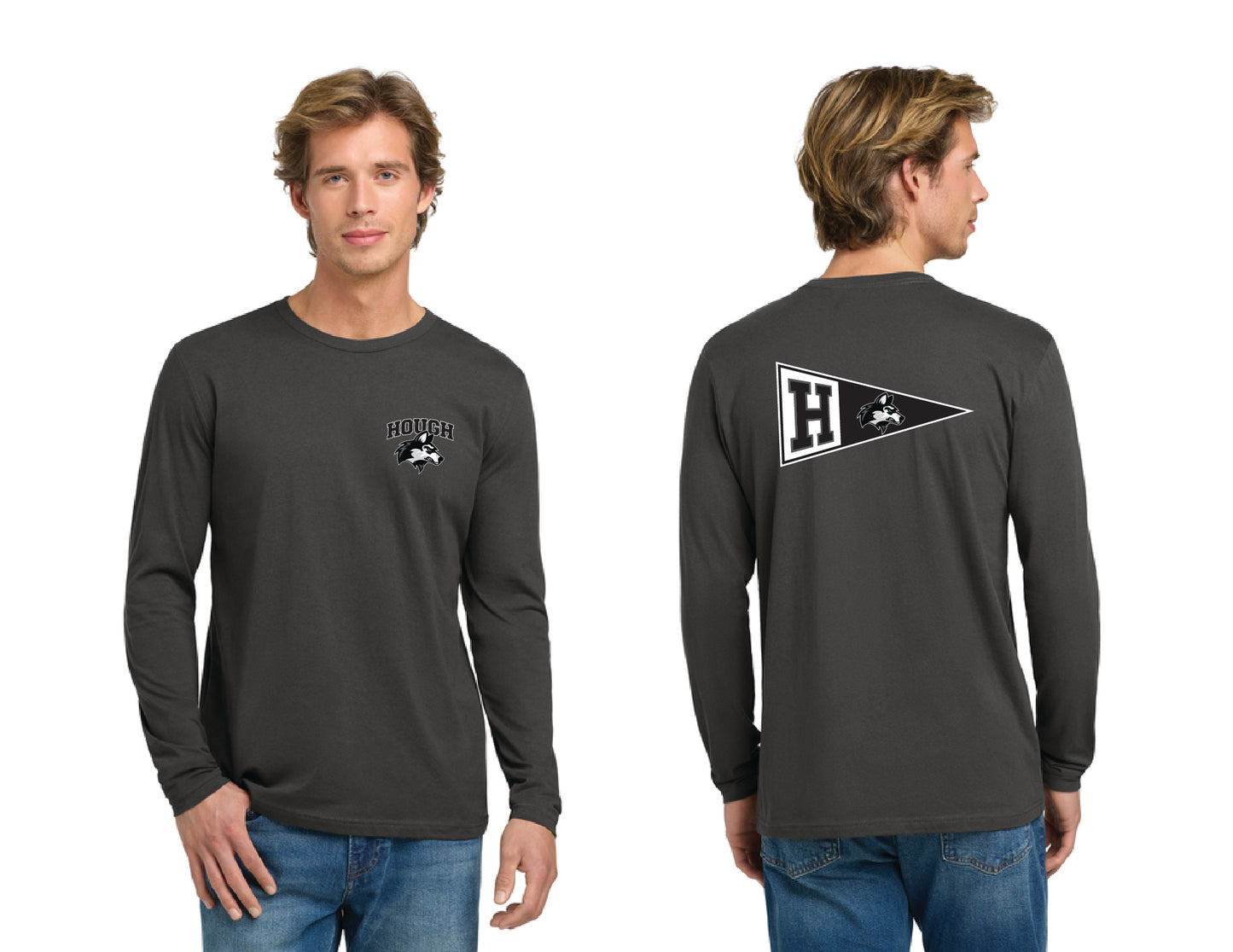 Hough High School Sail Team - Next Level Apparel® Cotton Long Sleeve Tee