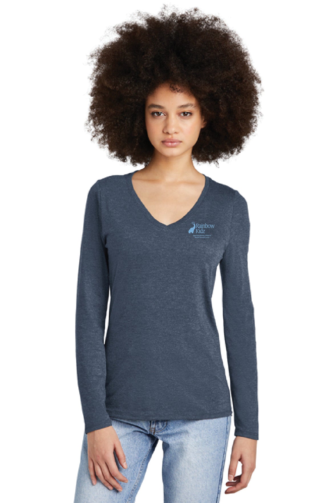 Reading Rainbow -District® Women’s Perfect Tri® Long Sleeve V-Neck Tee