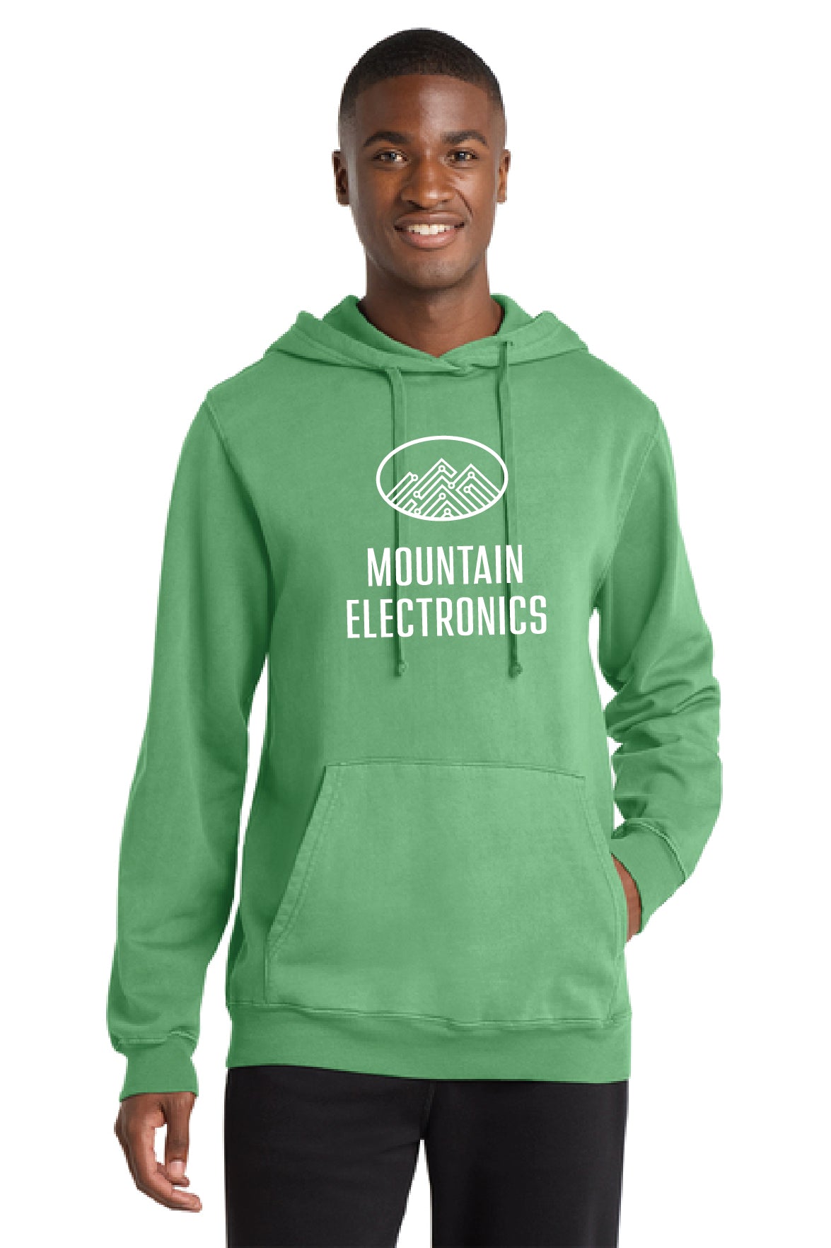 Mountain Electronics - Port & Co™ Beach Wash® Garment-Dyed Pullover Hooded Sweatshirt