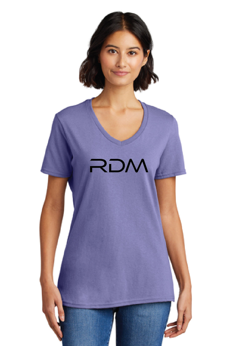 RDM - Port & Company® Women's Core Cotton V-Neck Tee