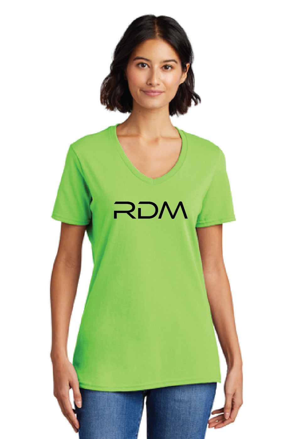 RDM - Port & Company® Women's Core Cotton V-Neck Tee