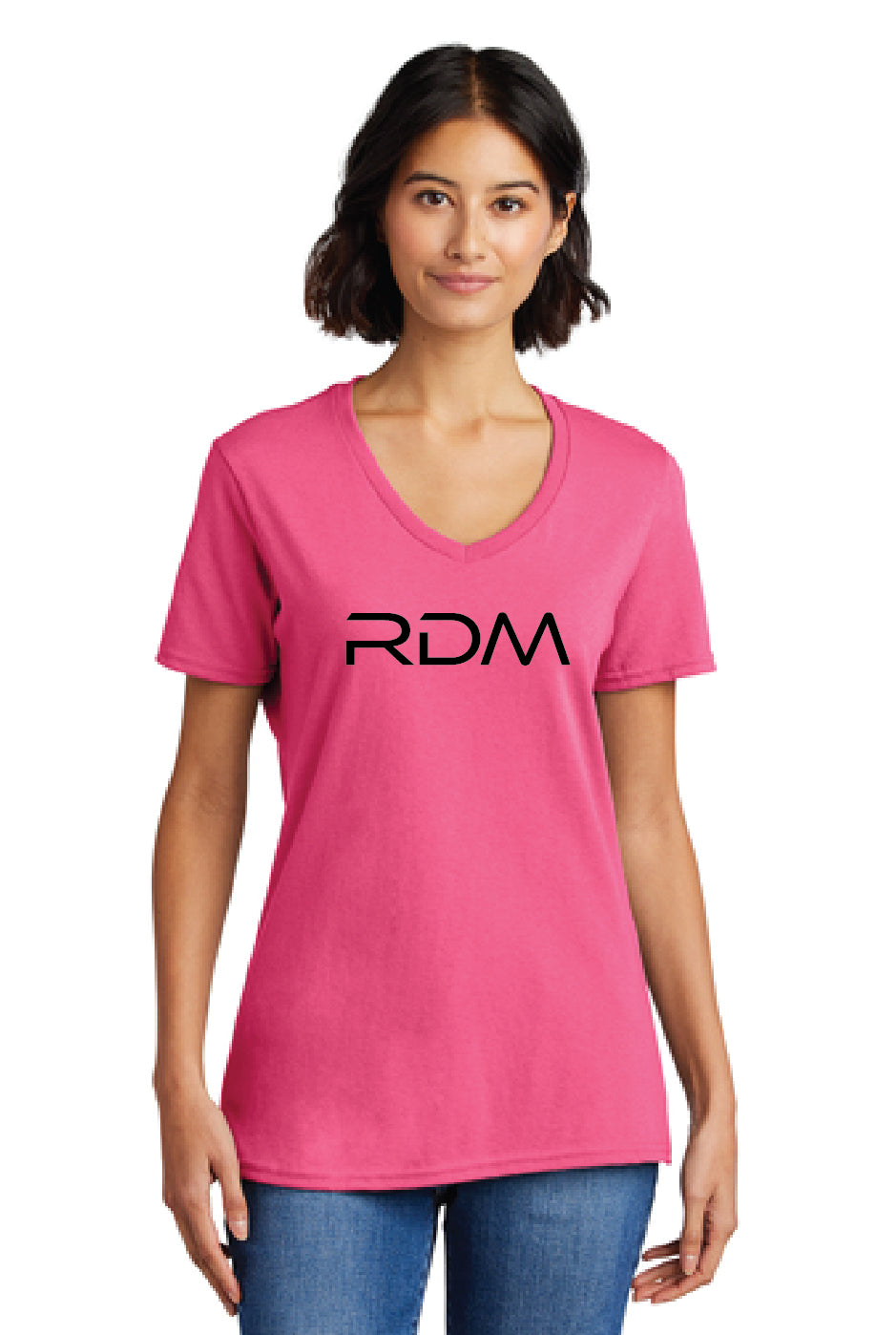 RDM - Port & Company® Women's Core Cotton V-Neck Tee