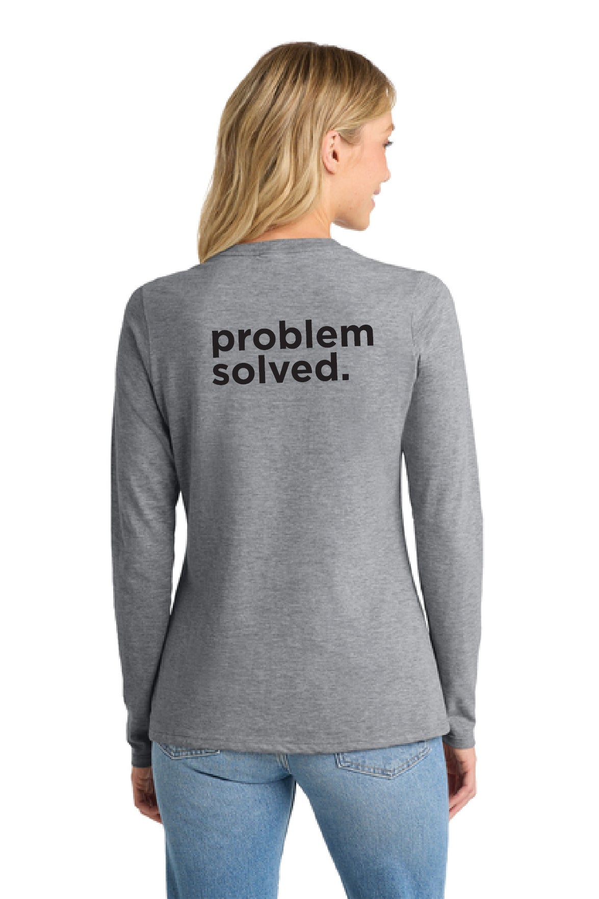 DGS - Port & Co™ Women's Long Sleeve Fan Favorite™ V-Neck Tee