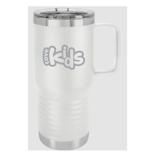 Cove Kids - Polar Camel 20 oz. White Vacuum Insulated Travel Mug with Slider Lid