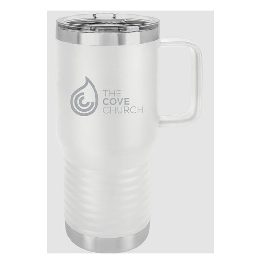 Cove Church - Polar Camel 20 oz. White Vacuum Insulated Travel Mug with Slider Lid