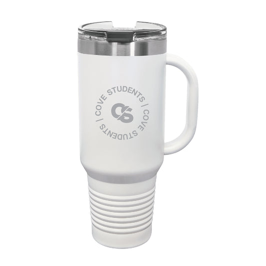 Cove Students - Polar Camel 40 oz. White Travel Mug with Snap Lid & Straw
