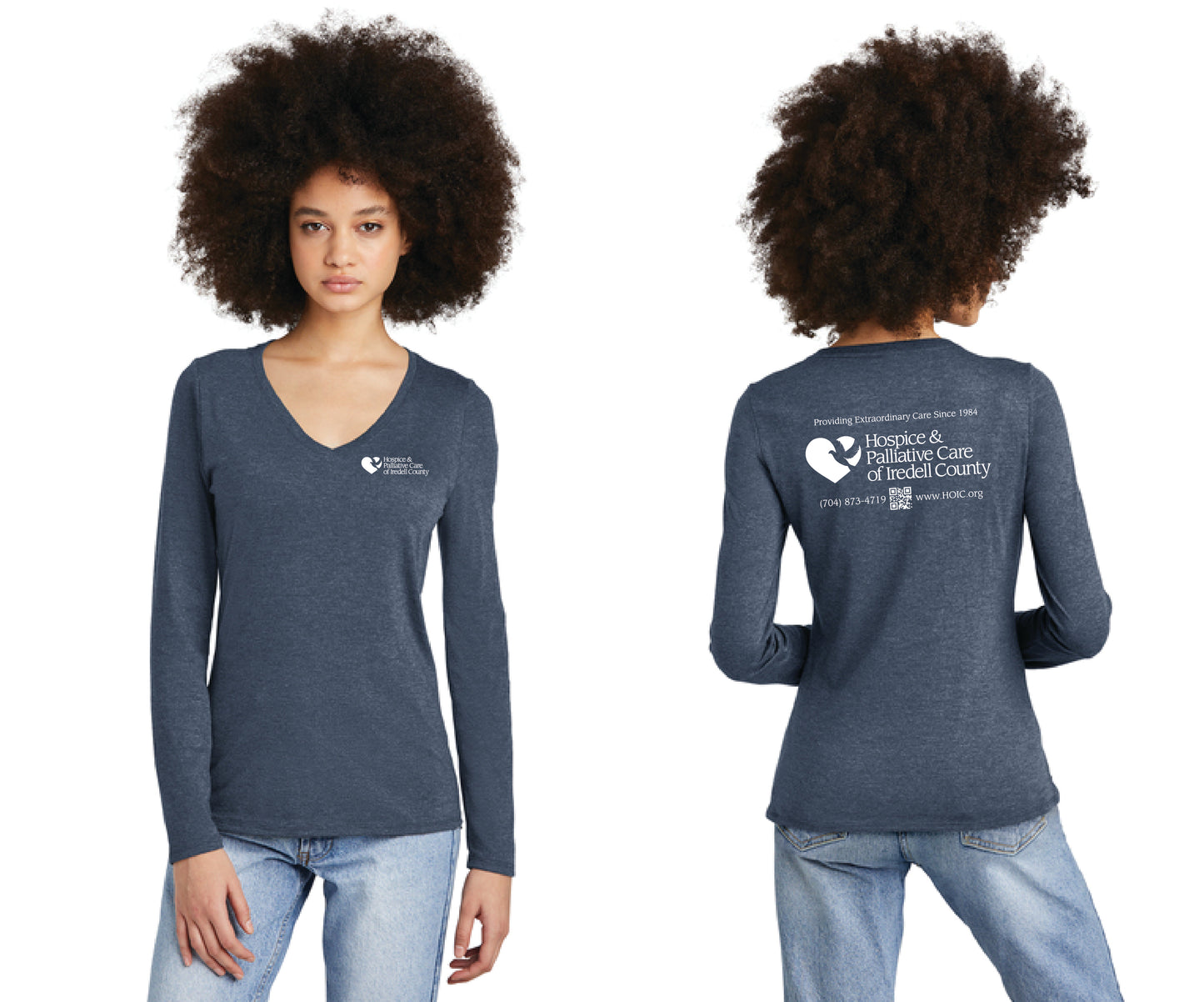 HOIC -District® Women’s Perfect Tri® Long Sleeve V-Neck Tee