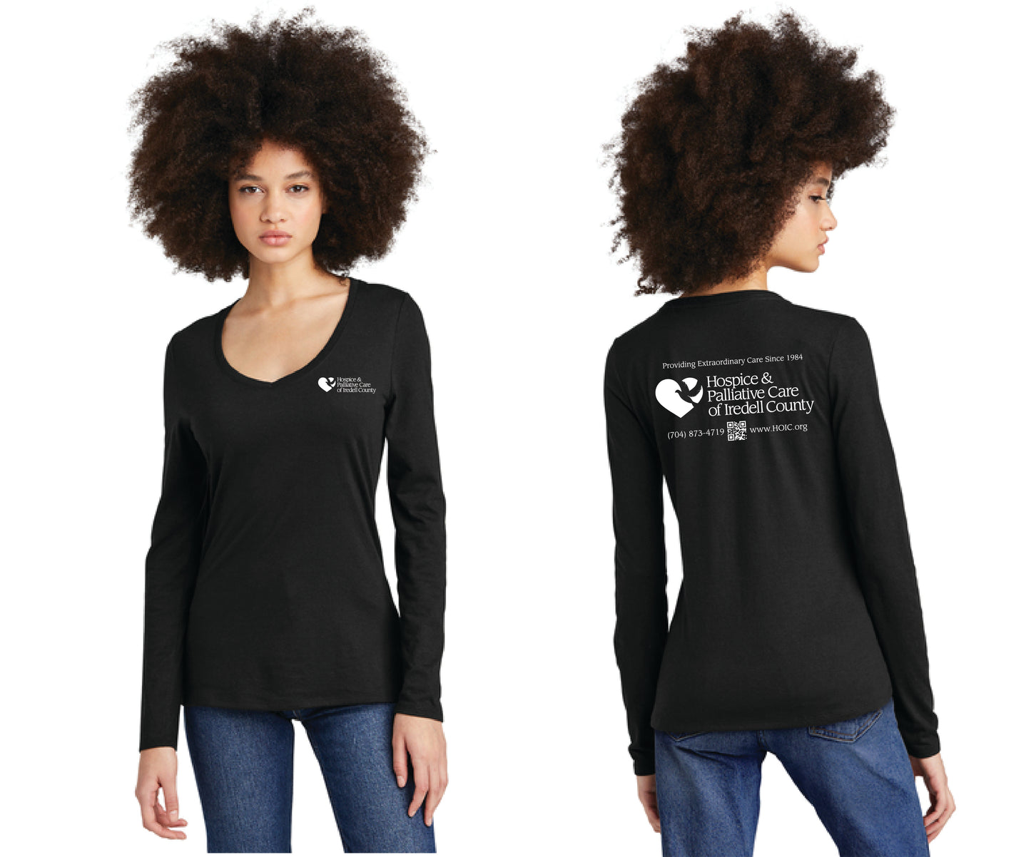 HOIC -District® Women’s Perfect Tri® Long Sleeve V-Neck Tee
