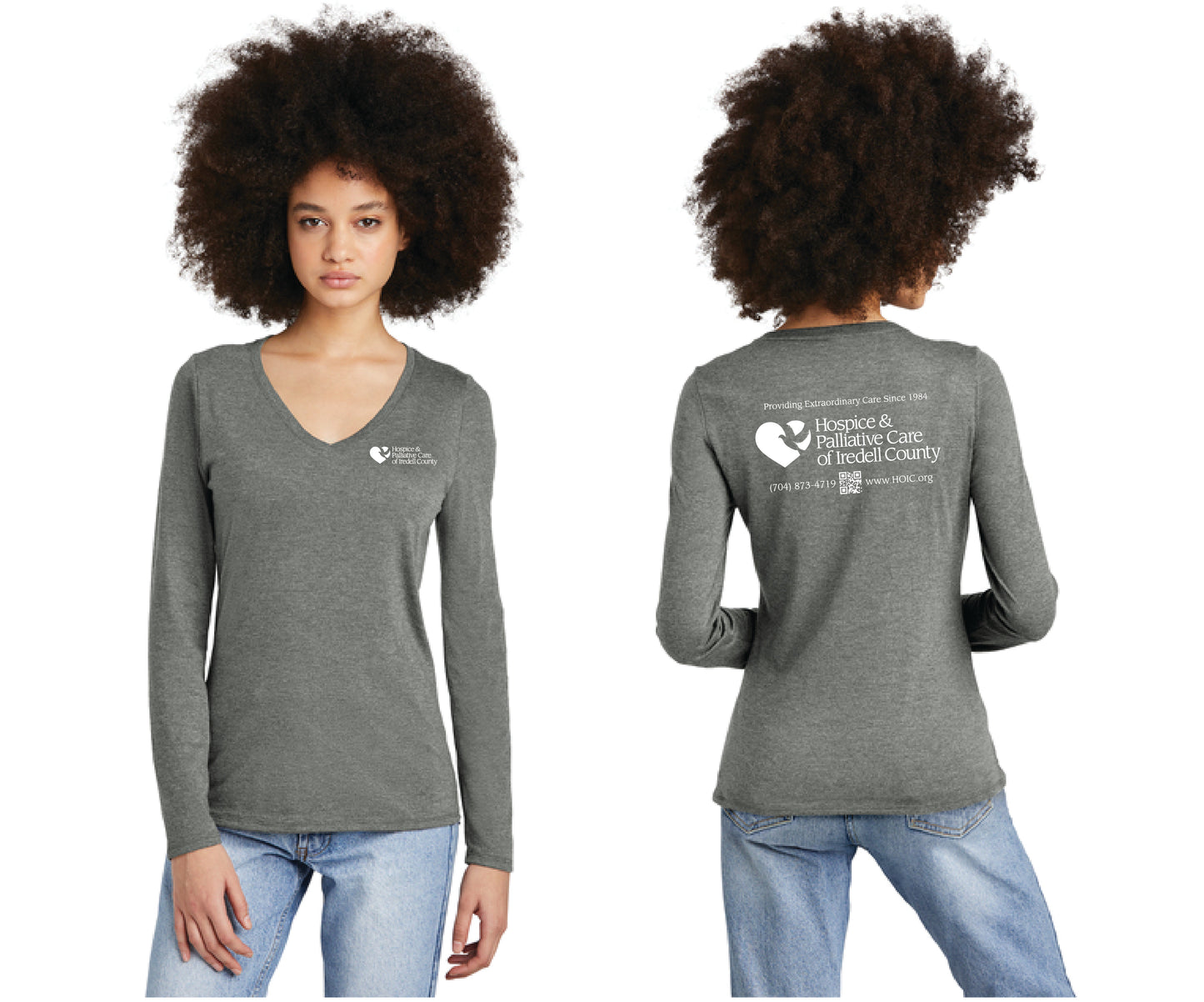 HOIC -District® Women’s Perfect Tri® Long Sleeve V-Neck Tee