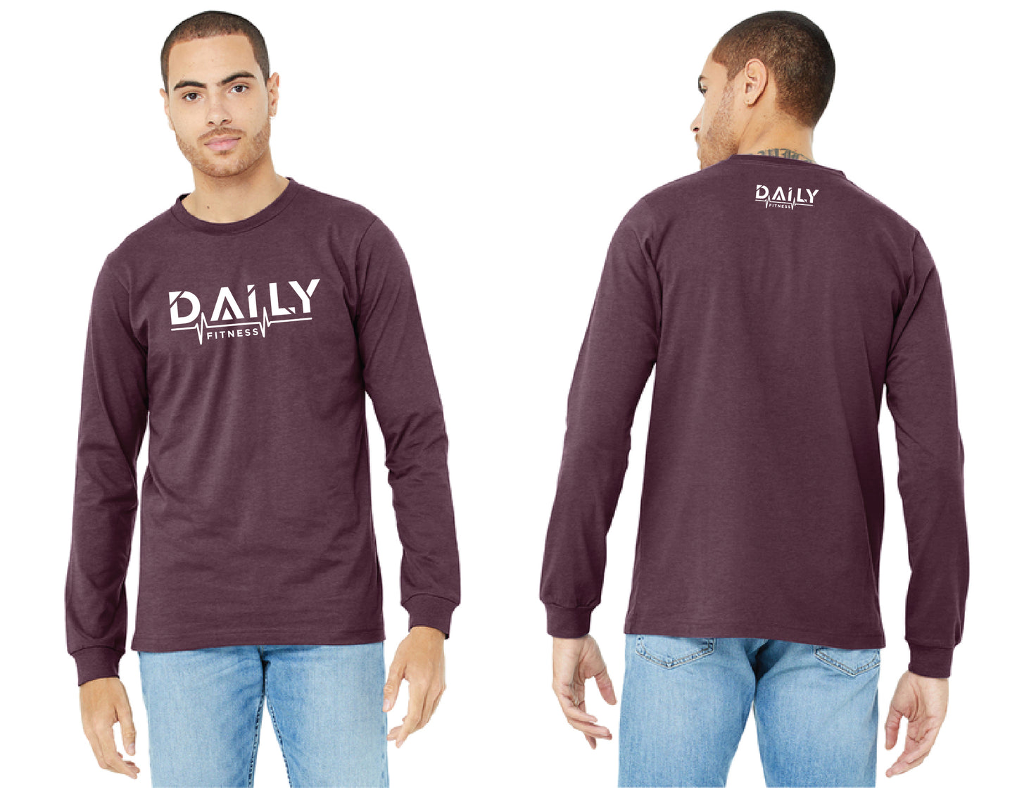 Daily Fitness - BELLA+CANVAS® Unisex Heather CVC Long Sleeve Tee