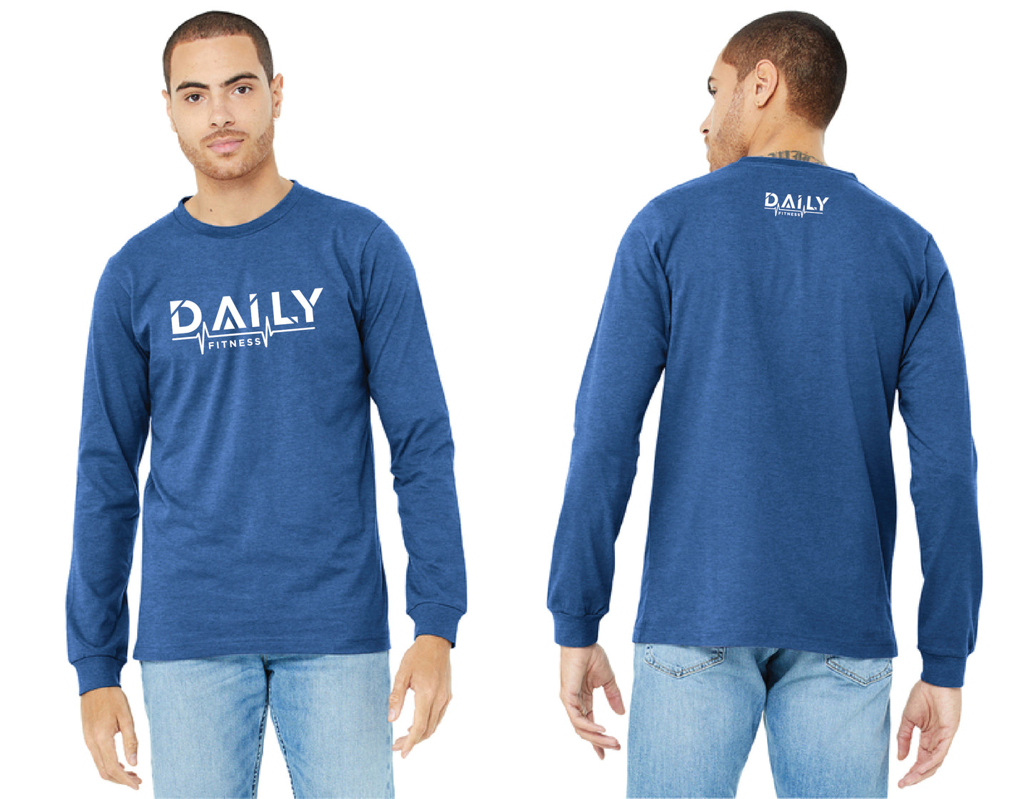Daily Fitness - BELLA+CANVAS® Unisex Heather CVC Long Sleeve Tee