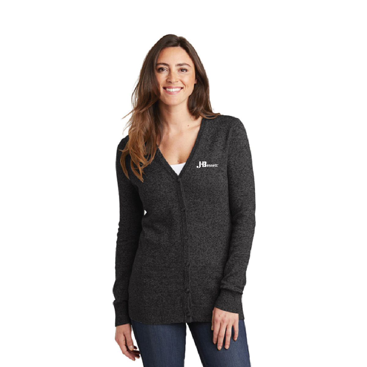 JH Bennett - Port Authority ® Ladies Marled Cardigan Sweater