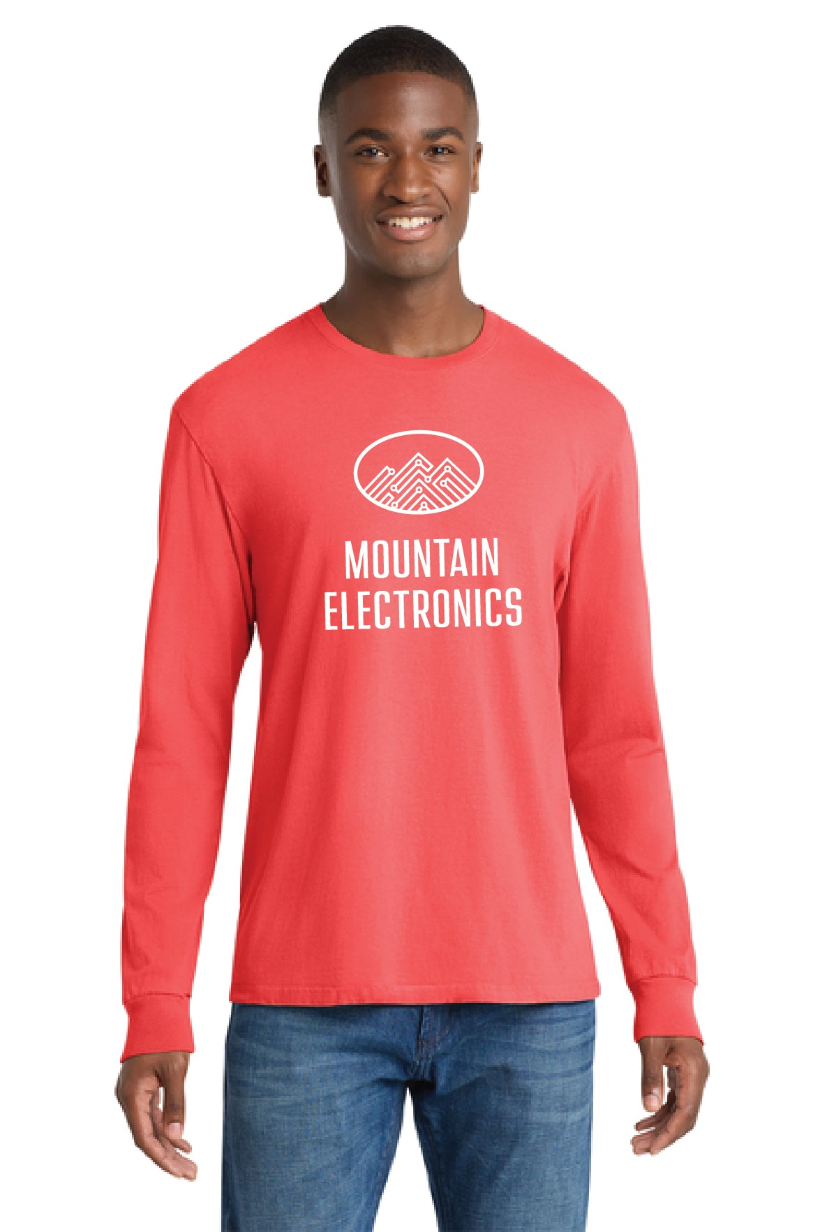 Mountain Electronics - Port & Co™ Beach Wash® Garment-Dyed Long Sleeve Tee