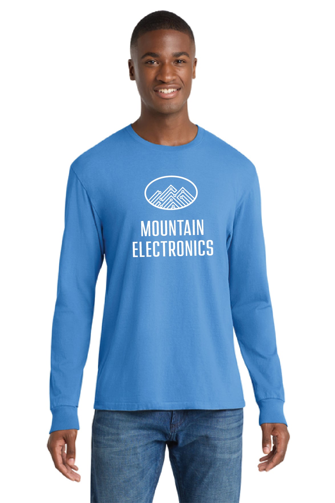 Mountain Electronics - Port & Co™ Beach Wash® Garment-Dyed Long Sleeve Tee