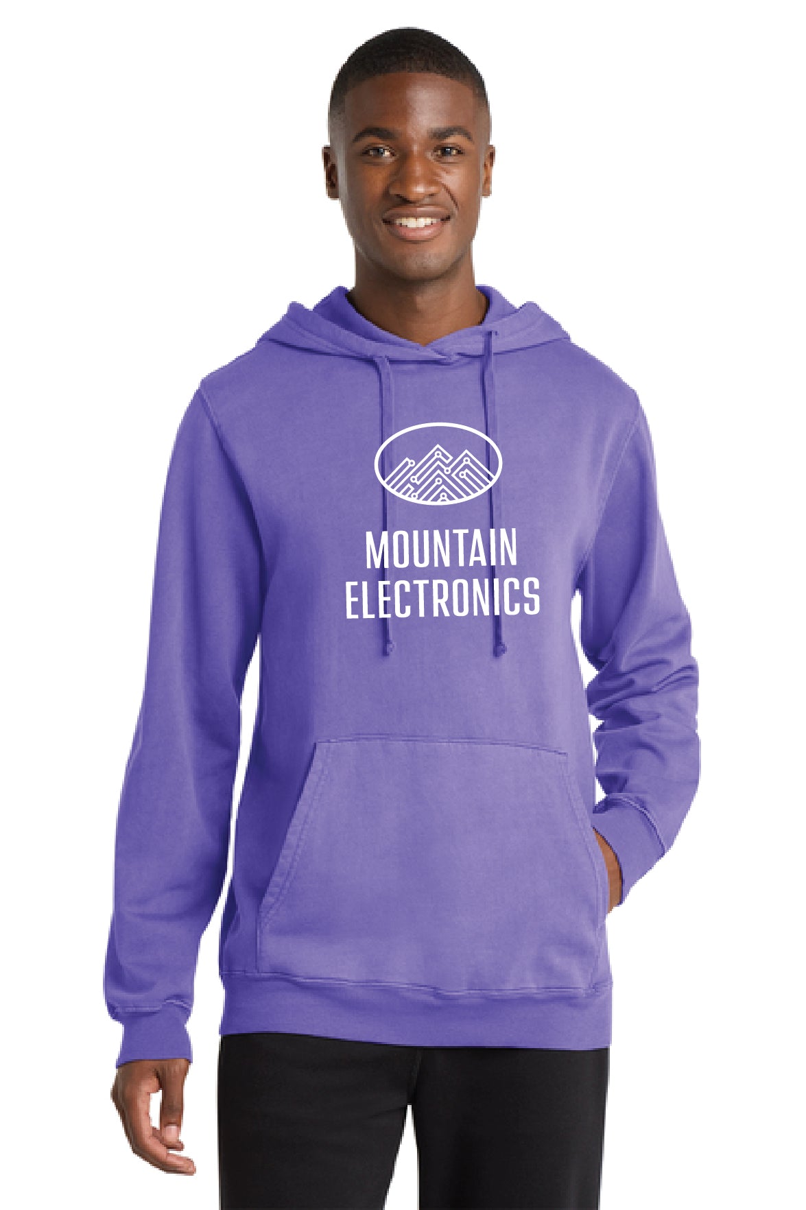 Mountain Electronics - Port & Co™ Beach Wash® Garment-Dyed Pullover Hooded Sweatshirt