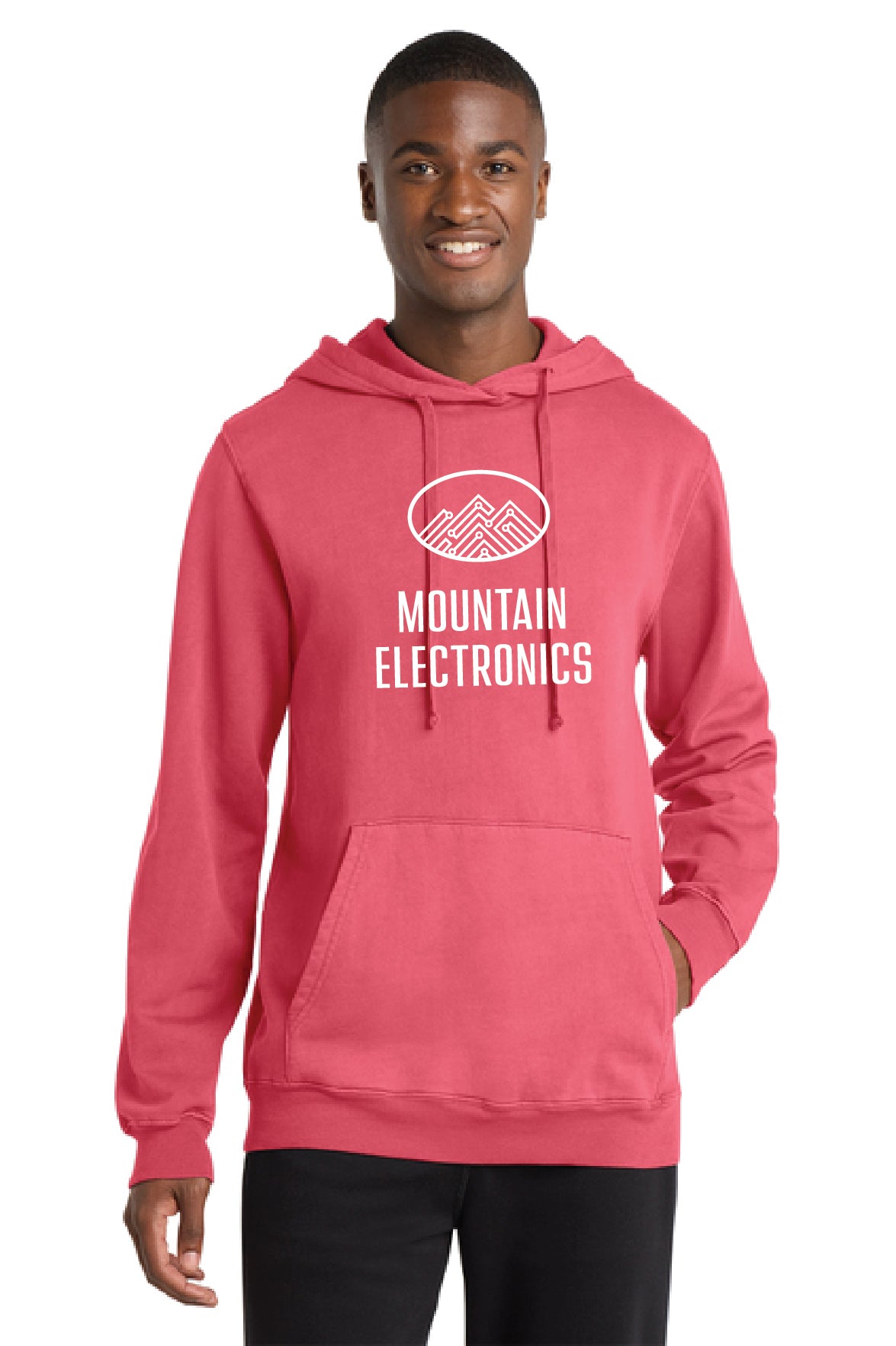 Mountain Electronics - Port & Co™ Beach Wash® Garment-Dyed Pullover Hooded Sweatshirt