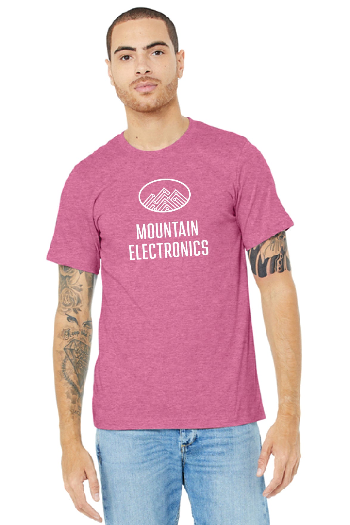 Mountain Electrics - BELLA+CANVAS® Unisex Heather CVC Short Sleeve Tee