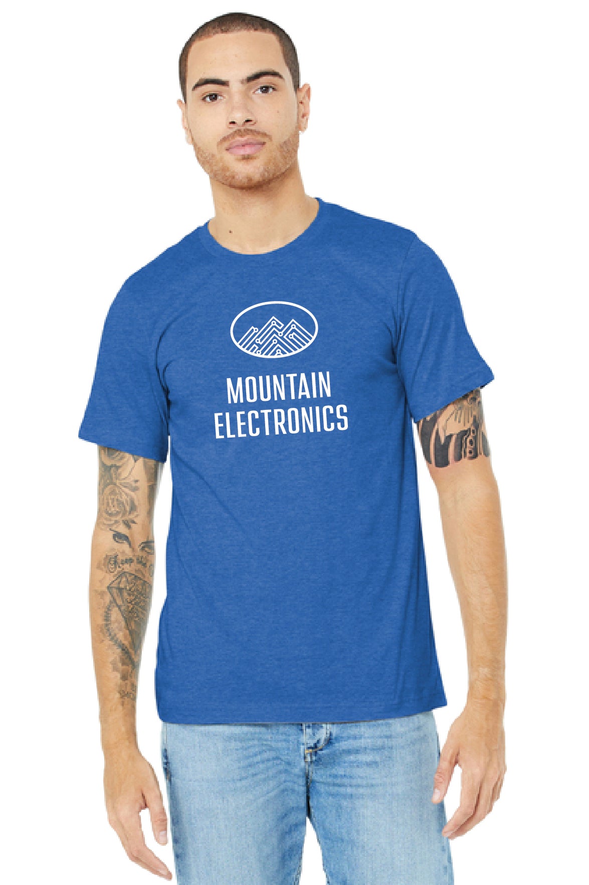Mountain Electrics - BELLA+CANVAS® Unisex Heather CVC Short Sleeve Tee