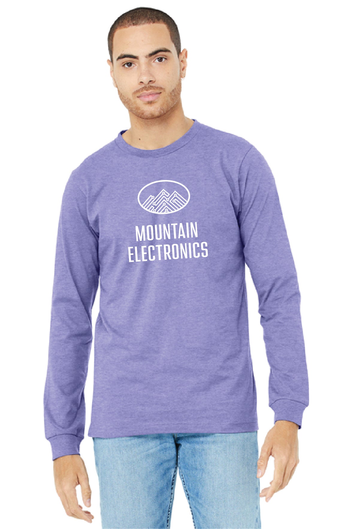 Mountain Electrics - BELLA+CANVAS® Unisex Heather CVC Long Sleeve Tee