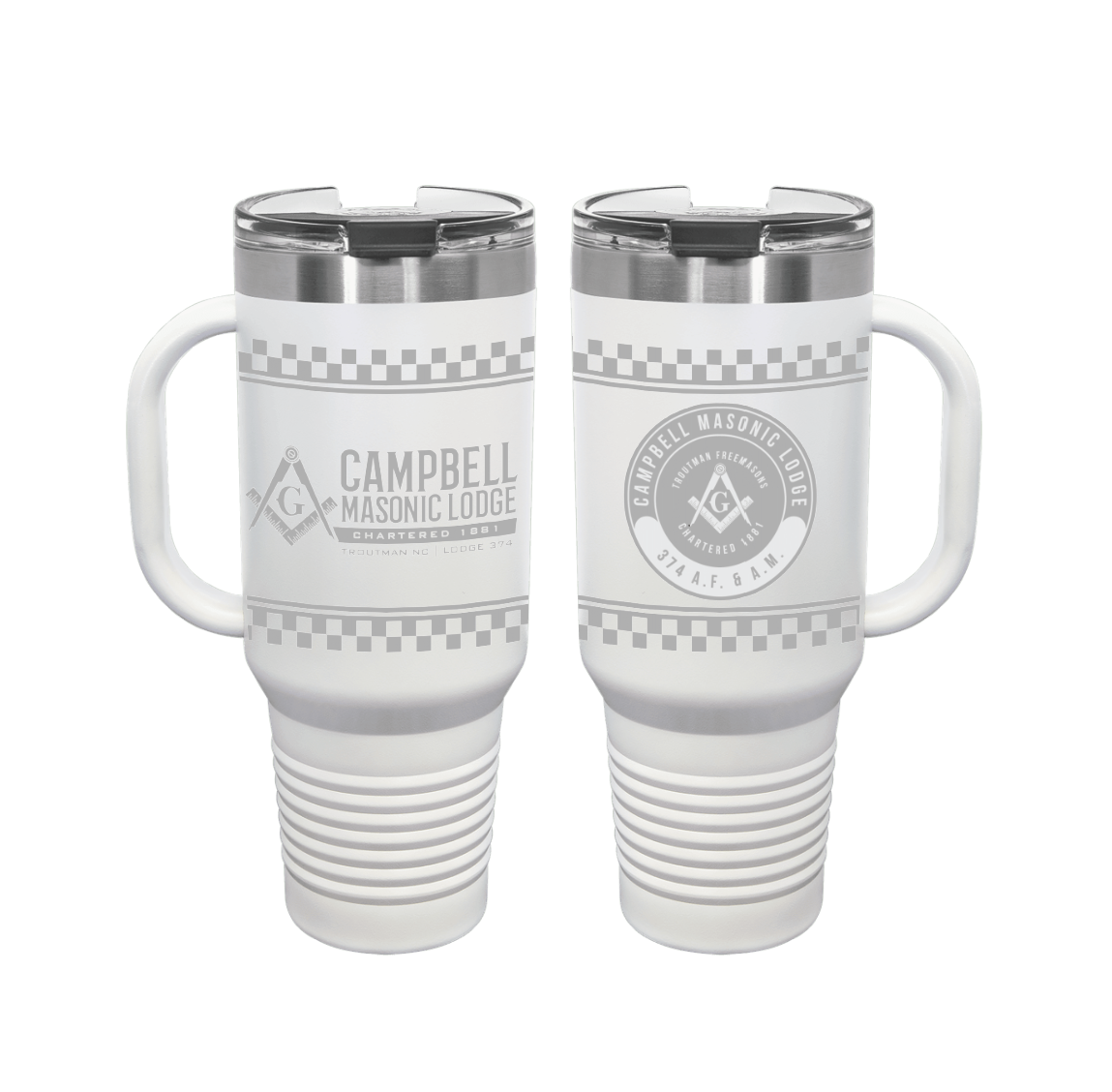 Polar Camel 40 oz. Travel Mug with Handle & Straw