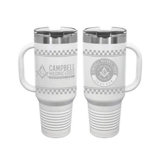 Polar Camel 40 oz. Travel Mug with Handle & Straw