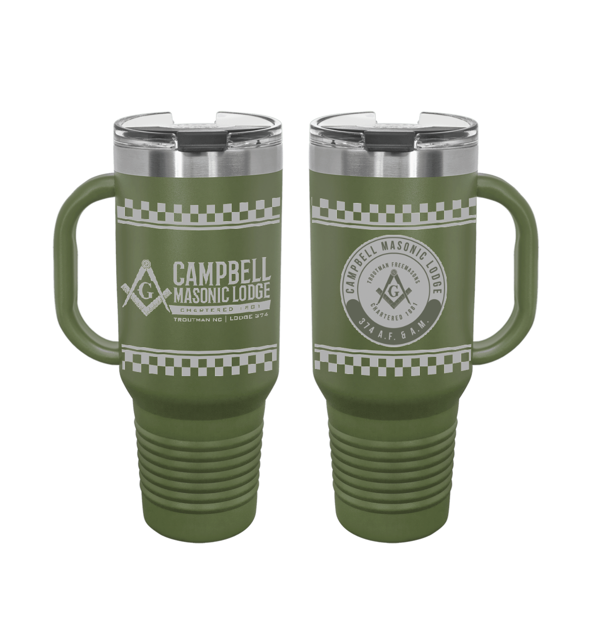 Polar Camel 40 oz. Travel Mug with Handle & Straw