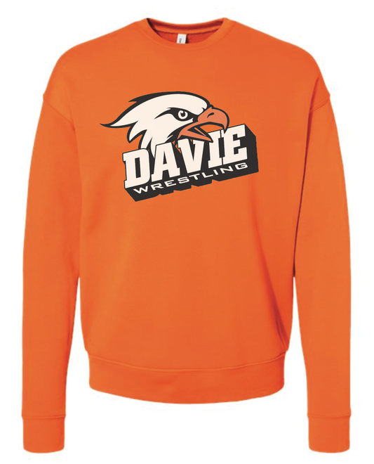 Davie Wrestling - Sponge Fleece Drop Shoulder Crewneck Sweatshirt