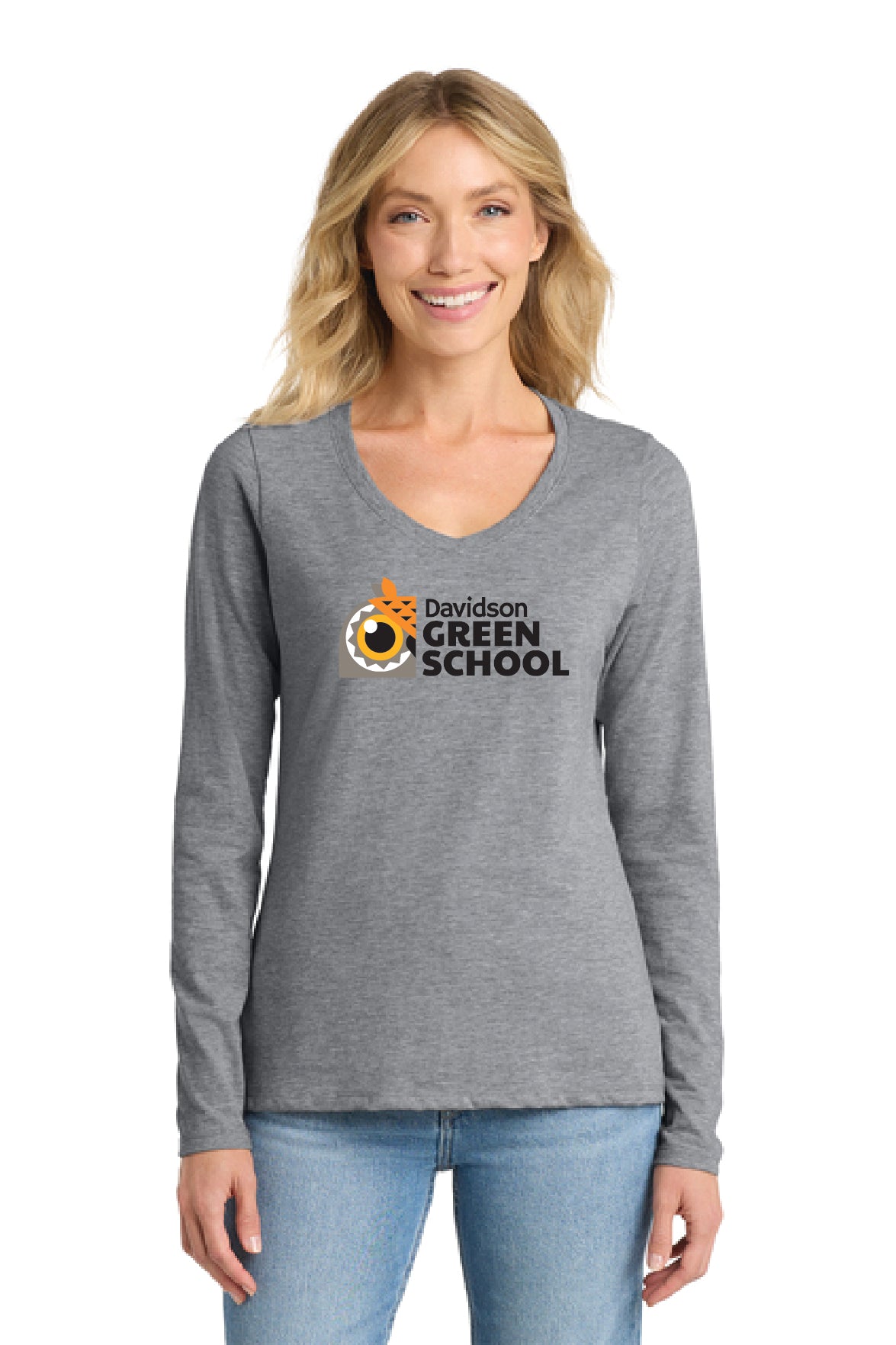 DGS - Port & Co™ Women's Long Sleeve Fan Favorite™ V-Neck Tee